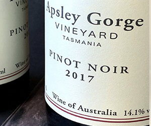 2017 Apsley Gorge Pinot Noir